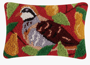 Sticks and Steel Holiday Partridge Hook Pillow