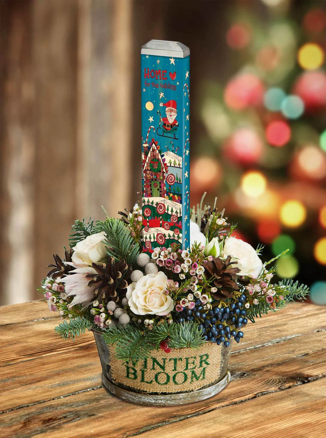 Demdaco Art Pole Home for the Holidays 13" Mini Art Pole