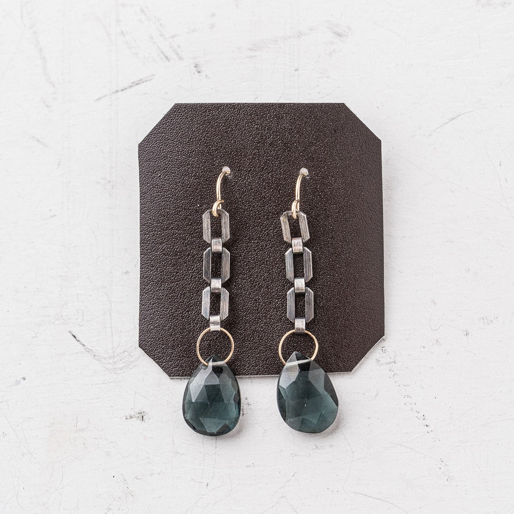 Original Hardware Jewelry - Earrings Hydro Quartz and Edgy Flat Chain Earrings
