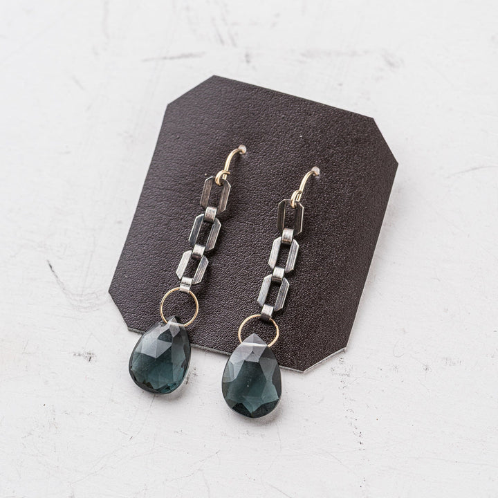Original Hardware Jewelry - Earrings Hydro Quartz and Edgy Flat Chain Earrings