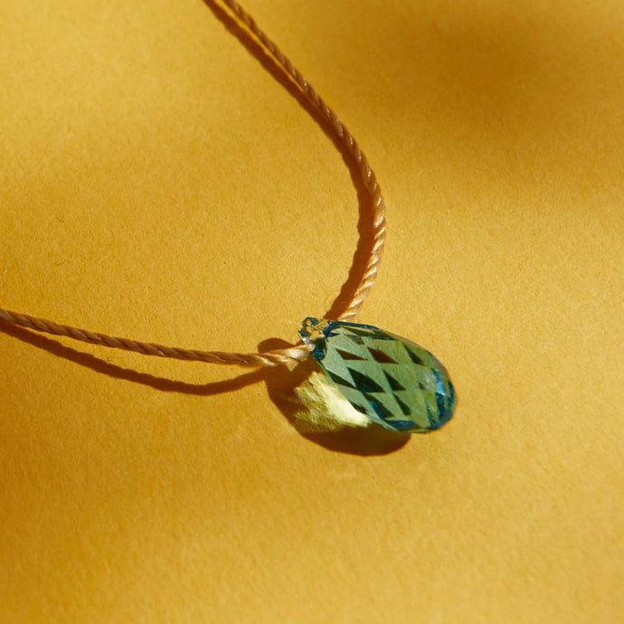 &Livy Jewelry - Necklaces Aqua / Gold Hyevibe Crystal Slider Necklace