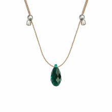 Load image into Gallery viewer, &amp;Livy Jewelry - Necklaces Emerald / Silver Hyevibe Crystal Slider Necklace
