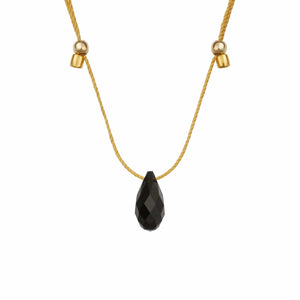 &Livy Jewelry - Necklaces Jet / Gold Hyevibe Crystal Slider Necklace