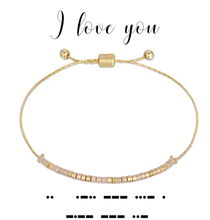 Load image into Gallery viewer, Dot &amp; Dash I Love You Bracelet
