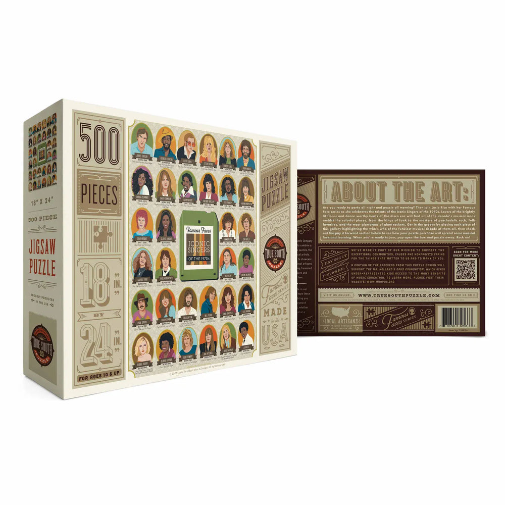 True South Puzzles Books Cards Games and Puzzles - Games and Puzzles Iconic Singers of the 1970's Puzzle