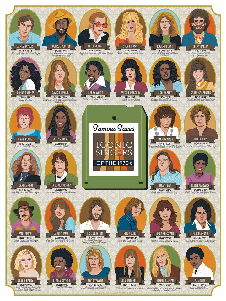 True South Puzzles Books Cards Games and Puzzles - Games and Puzzles Iconic Singers of the 1970&
