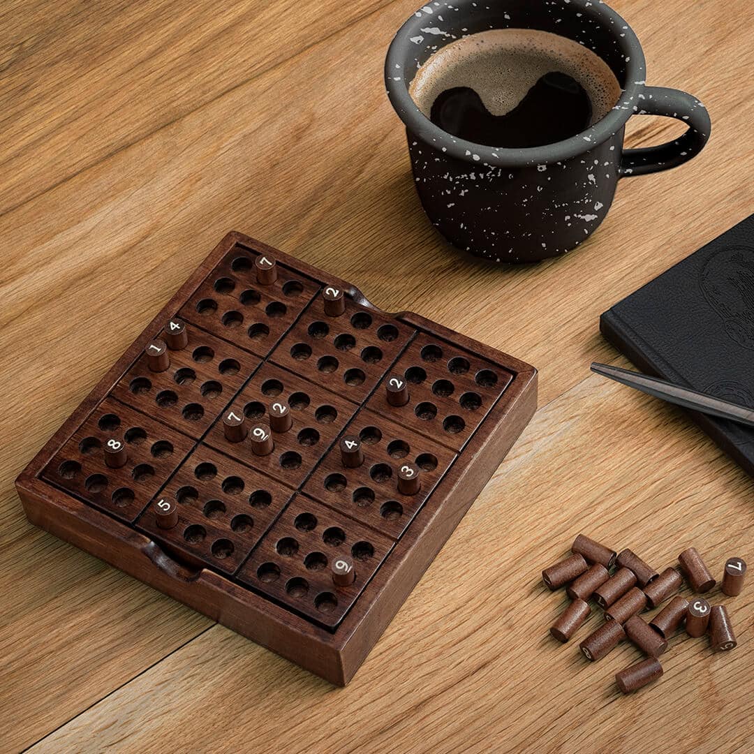 Suck UK Game Iron &amp; Glory Wooden Sudoku Game