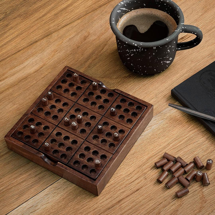 Suck UK Game Iron &amp; Glory Wooden Sudoku Game