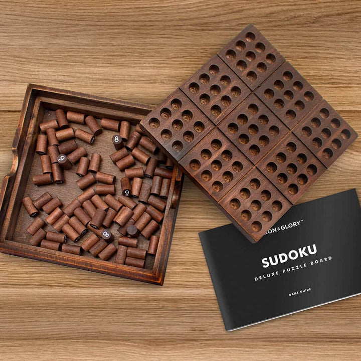 Suck UK Game Iron &amp; Glory Wooden Sudoku Game