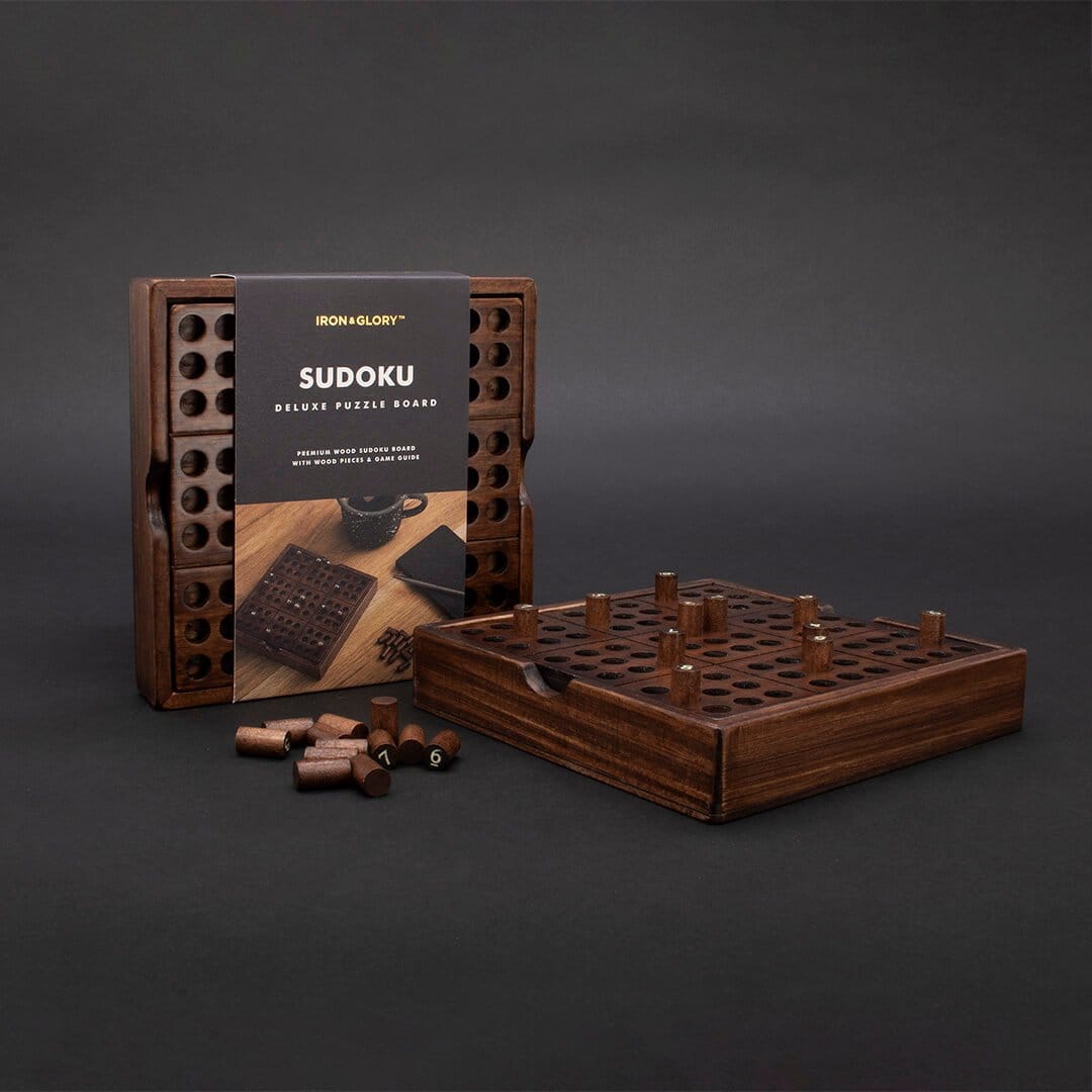 Suck UK Game Iron &amp; Glory Wooden Sudoku Game