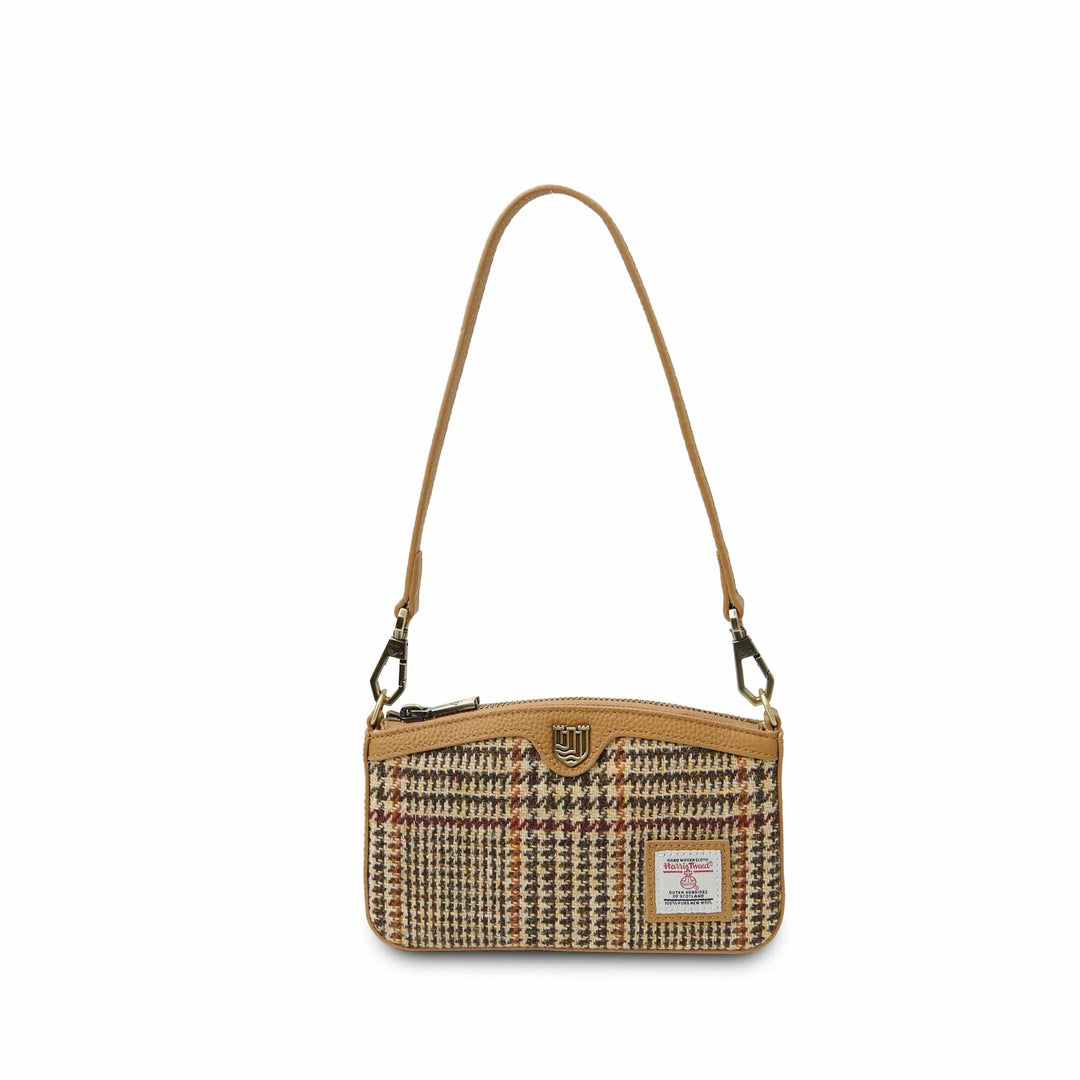 Islander UK Ailsa Leather Crossbody &amp; Clutch Islander UK Ailsa Leather Crossbody &amp; Clutch – Beige Dogtooth