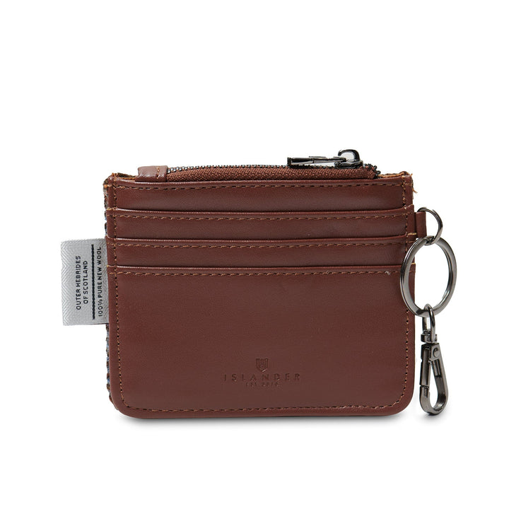 Islander UK Card Zip Wallet Islander UK Card Zip Wallet – Chestnut/Blue Tartan