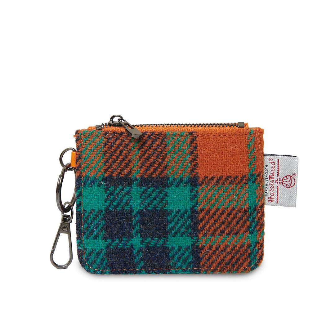 Islander UK Card Zip Wallet Islander UK Card Zip Wallet – Orange/Blue Tartan