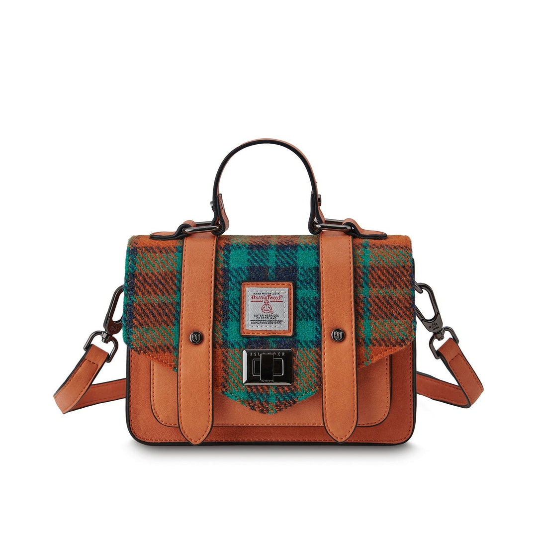 Islander UK Mini Satchel Islander UK Mini Satchel – Orange/Blue Tartan