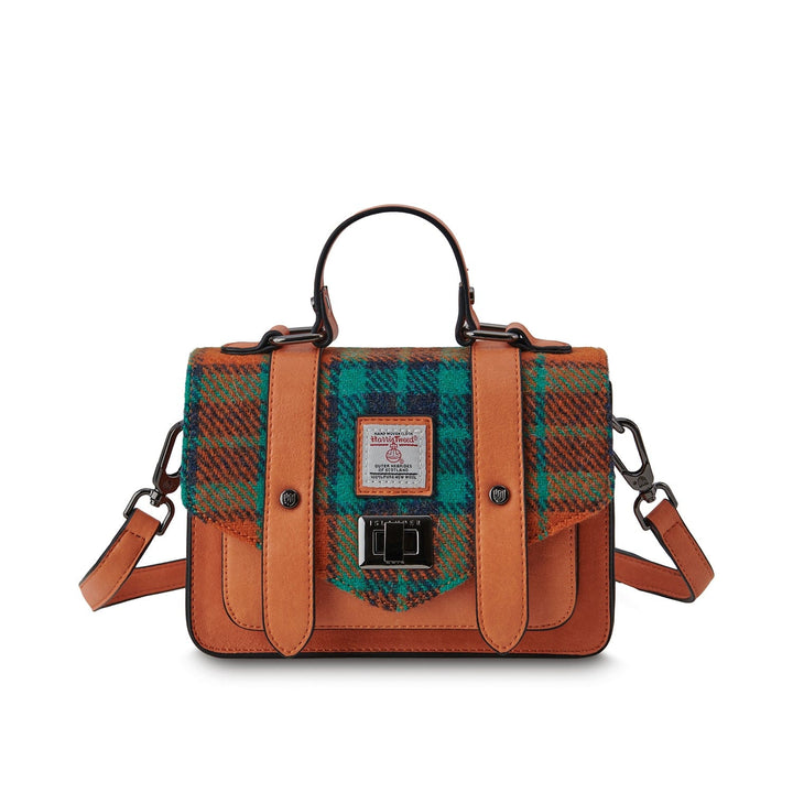 Islander UK Mini Satchel Islander UK Mini Satchel – Orange/Blue Tartan