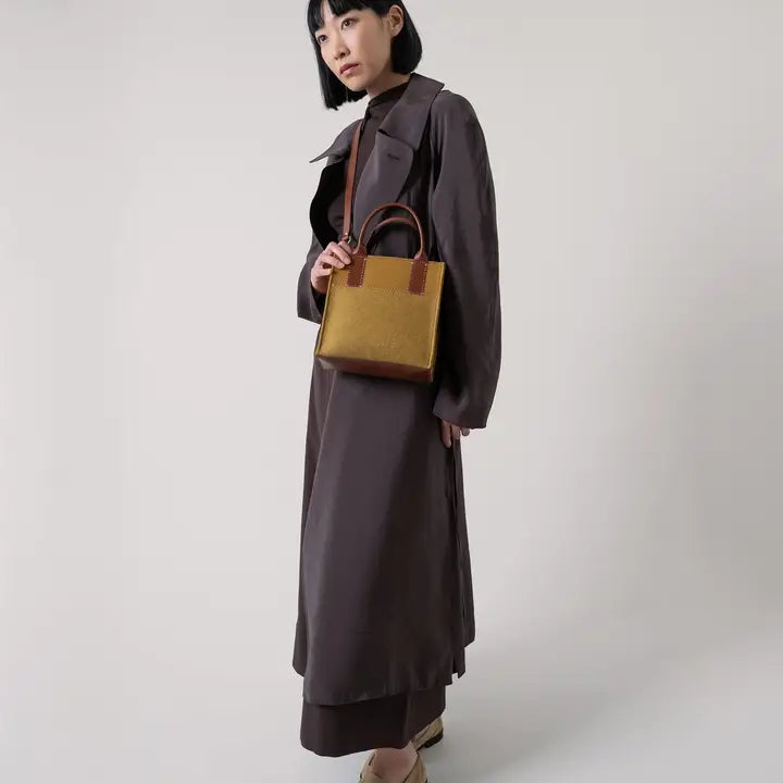 Graf Lantz Handbags Jaunt Merino Wool Mini Tote - Ochre / Brine Sienna