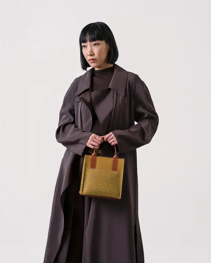 Graf Lantz Handbags Jaunt Merino Wool Mini Tote - Ochre / Brine Sienna