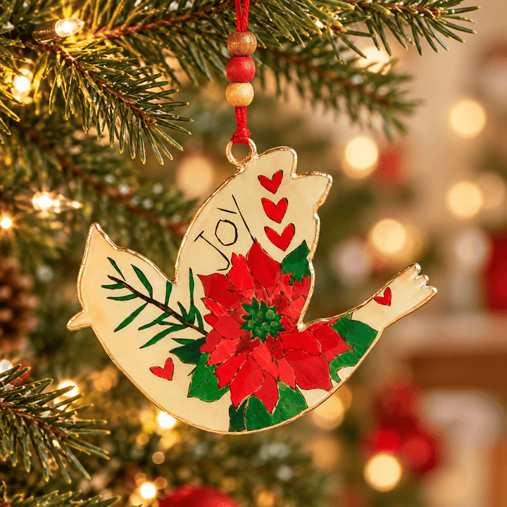 Demdaco Christmas Ornament Joy Metal Bird Ornament