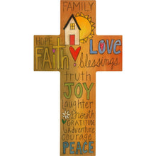 Load image into Gallery viewer, Sincerely Sticks Home Decor - Indoor - Furniture Lighting Mirrors Wall Art Joy of Family Cross Plaque
