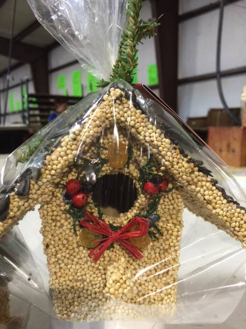 Mr. Bird Decorative Birdhouse Juniper Birdie Cottage Bird Seed Treat