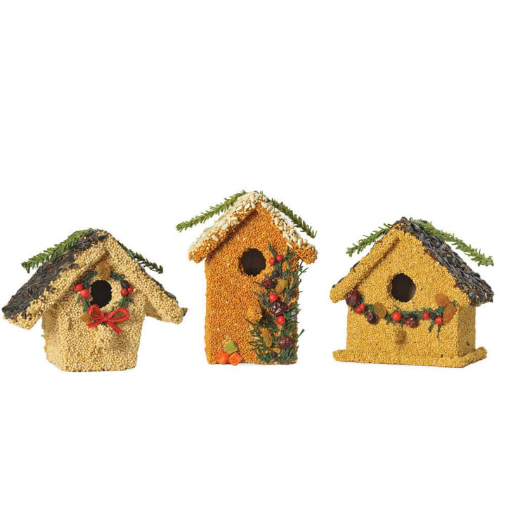 Mr. Bird Decorative Birdhouse Juniper Birdie Cottage Bird Seed Treat