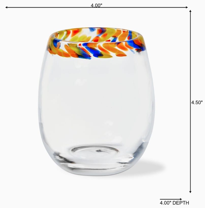 Tag True Living Kaleidoscope Stemless Wine Glass