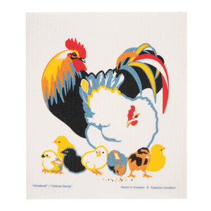 Cose Nuove Home Decor - Linens KH Chicken Family Swedish Dishcloth