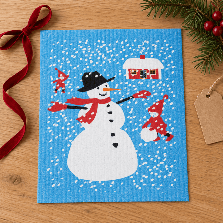 Cose Nuove Home Decor - Linens KH Snowman &amp; Stuga Swedish Dishcloth