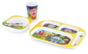 French Bull Plate Kids Dinner Set, Jungle Everyday Kids Set