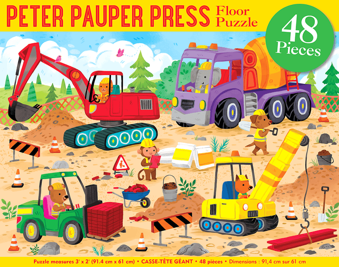 Peter Pauper Press Kids Floor Puzzle Construction