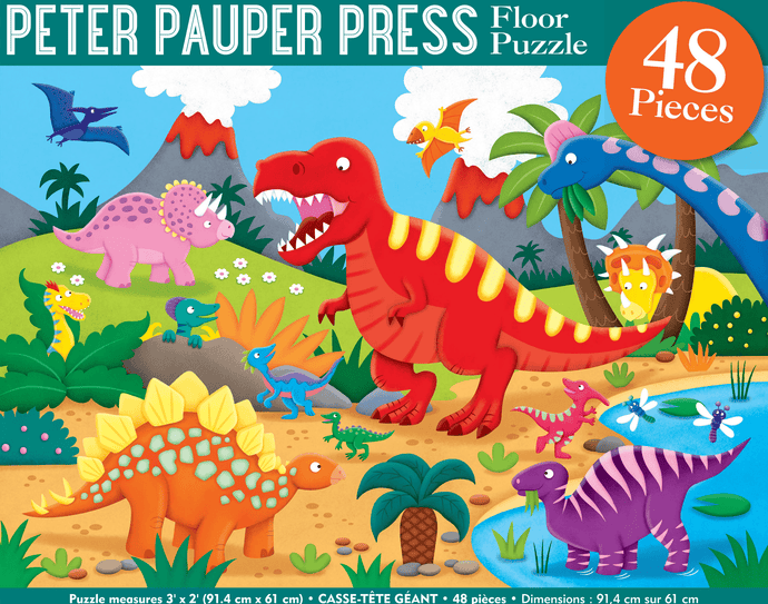 Peter Pauper Press Kids Floor Puzzle Dinosaurs