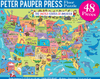 Peter Pauper Press Kids Floor Puzzle USA Map