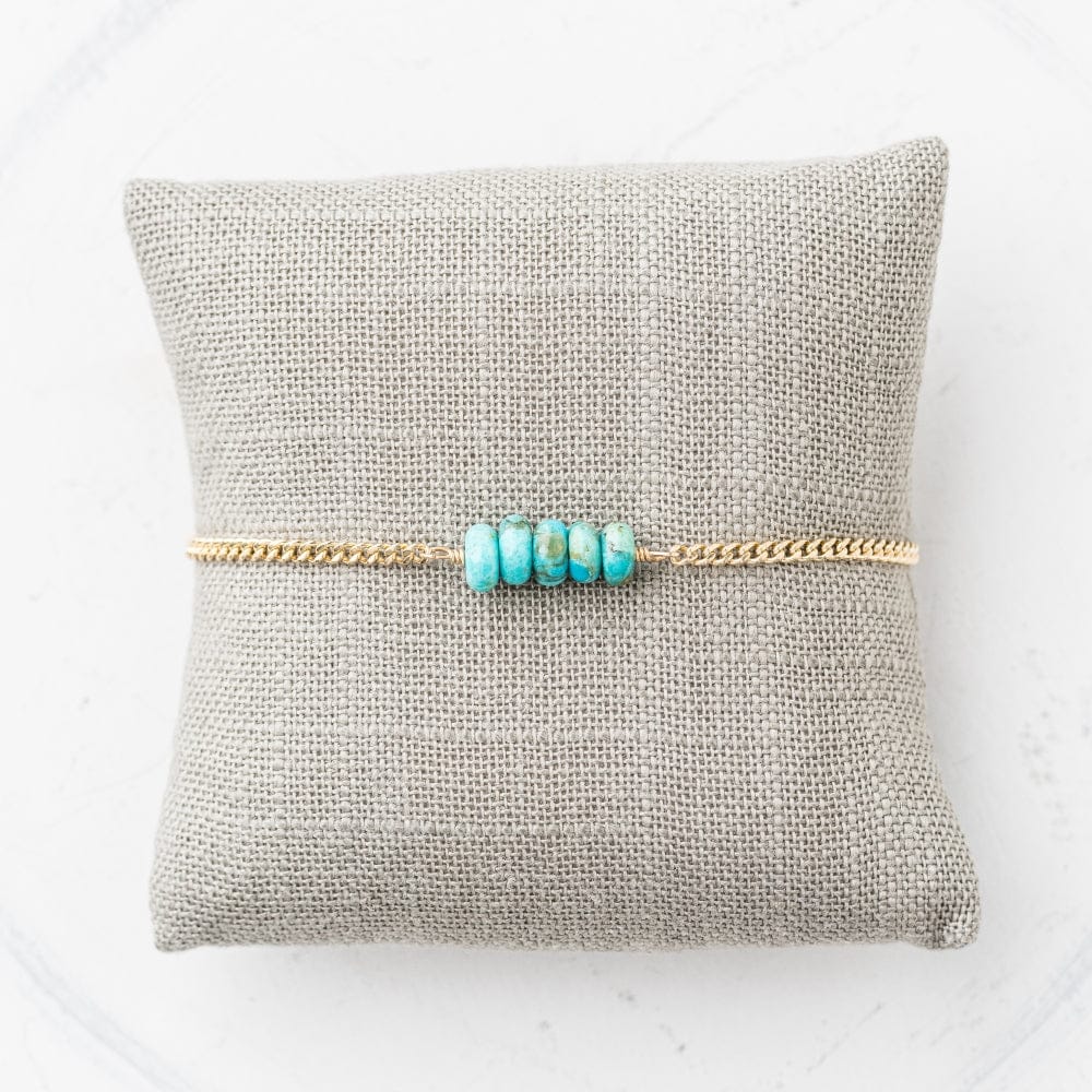 Original Hardware Jewelry - Bracelets Kingman Turquoise Stack Bracelet on Gold Curb Chain