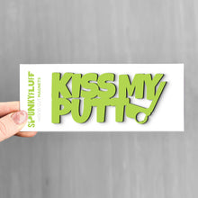 Load image into Gallery viewer, Spunky Fluff Kiss My Putt Stacked Tiny Word Magnet, Funny Golf Magnet
