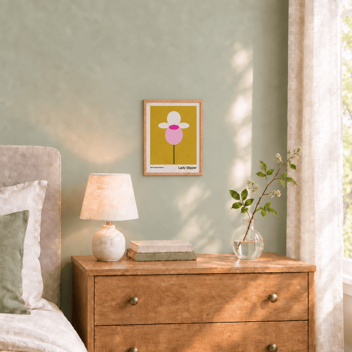 Little Dipper Art Lady Slipper Native Plant Art Print | Little Dipper Art