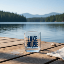 Load image into Gallery viewer, Vital Industries Barware Lake House Rocks Glass | Screen Printed Old Fashioned Glass
