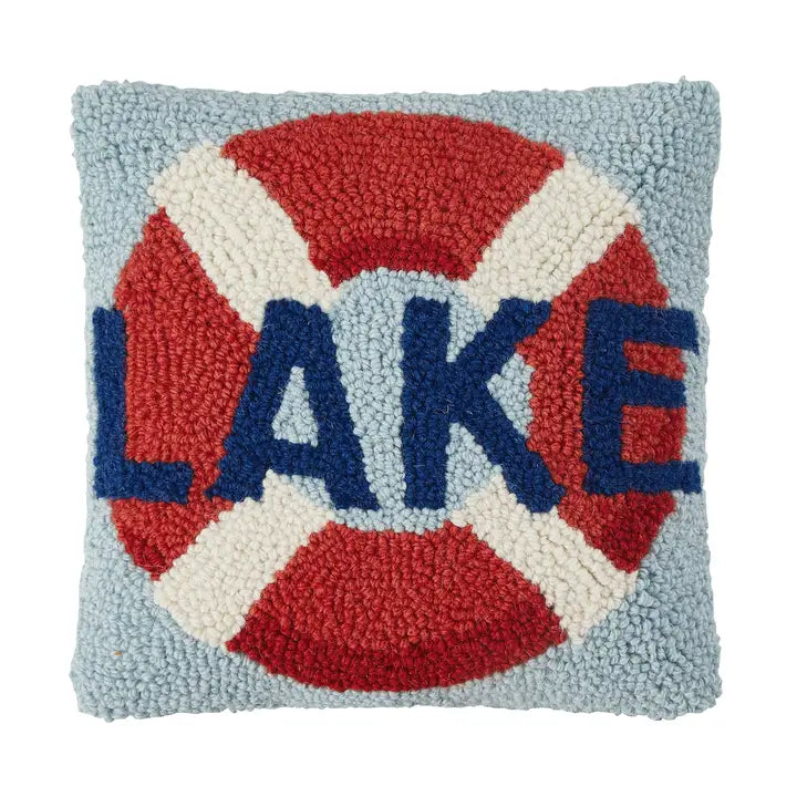 Peking Handicraft Home Decor - Seasonal Lake Life Preserver Pillow