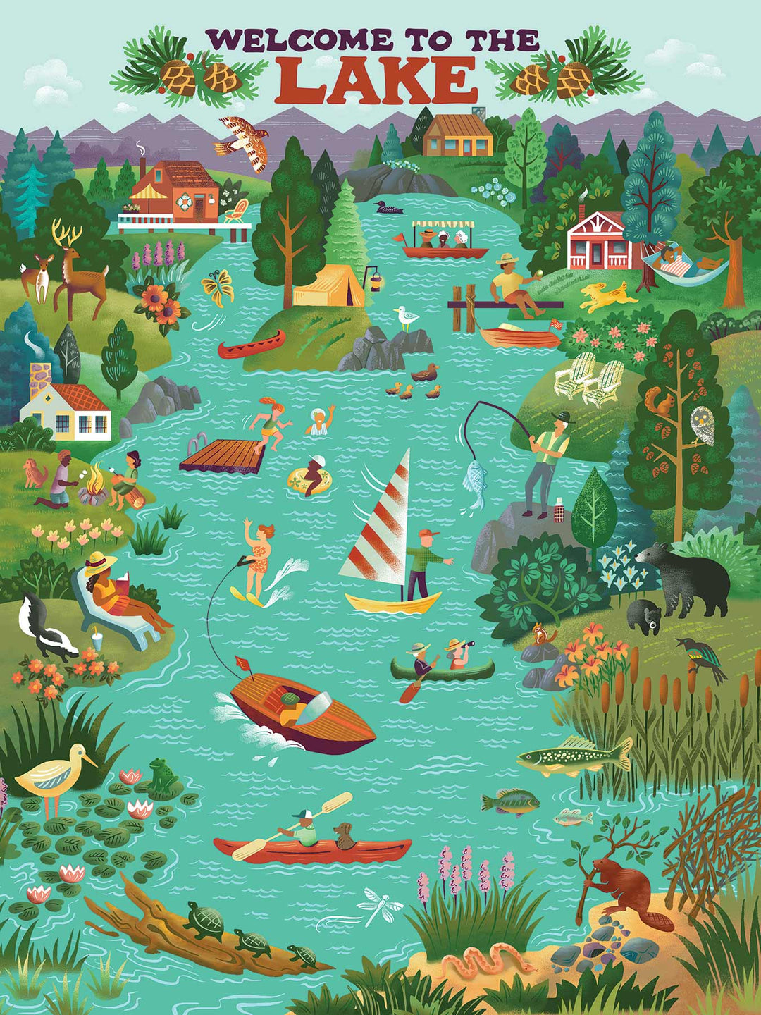 True South Puzzles Books Cards Games and Puzzles - Games and Puzzles Lake Living Puzzle