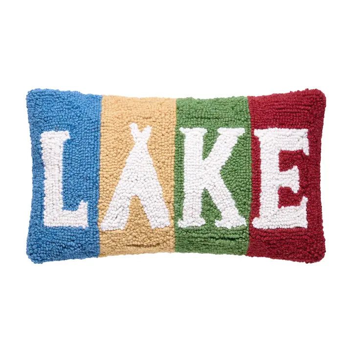Peking Handicraft Home Decor - Seasonal Lake Stripe Pillow