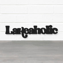 Load image into Gallery viewer, Spunky Fluff Proudly handmade in South Dakota, USA Lakeaholic, Wood Lake House Sign
