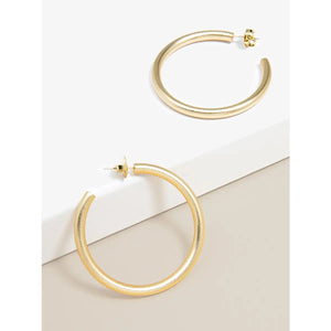 Zenzii Jewelry - Earrings Large Hoop Earring Matte Gold