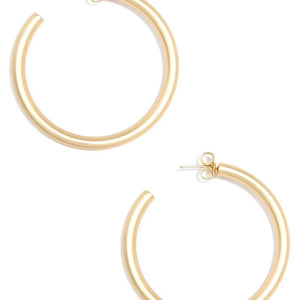 Zenzii Jewelry - Earrings Large Hoop Earring Matte Gold
