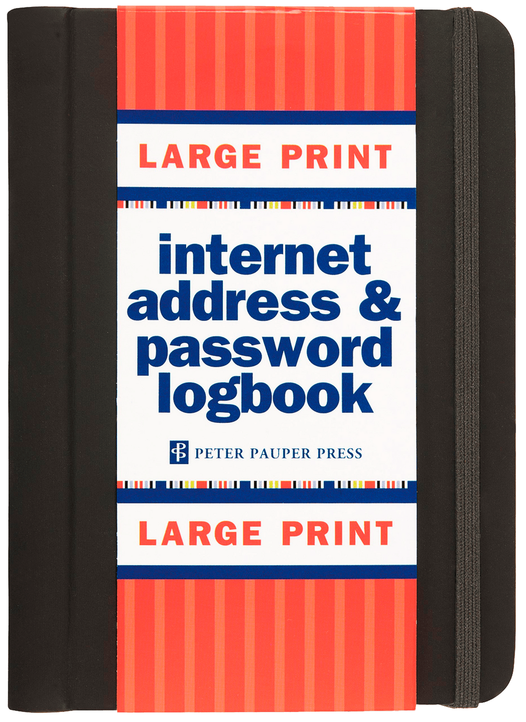 Peter Pauper Press Large Print Black Internet Address &amp; Password Organizer