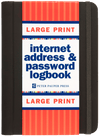 Peter Pauper Press Large Print Black Internet Address & Password Organizer