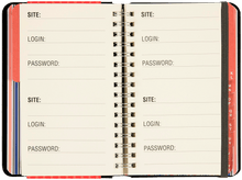 Load image into Gallery viewer, Peter Pauper Press Large Print Black Internet Address &amp; Password Organizer
