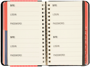 Peter Pauper Press Large Print Black Internet Address & Password Organizer