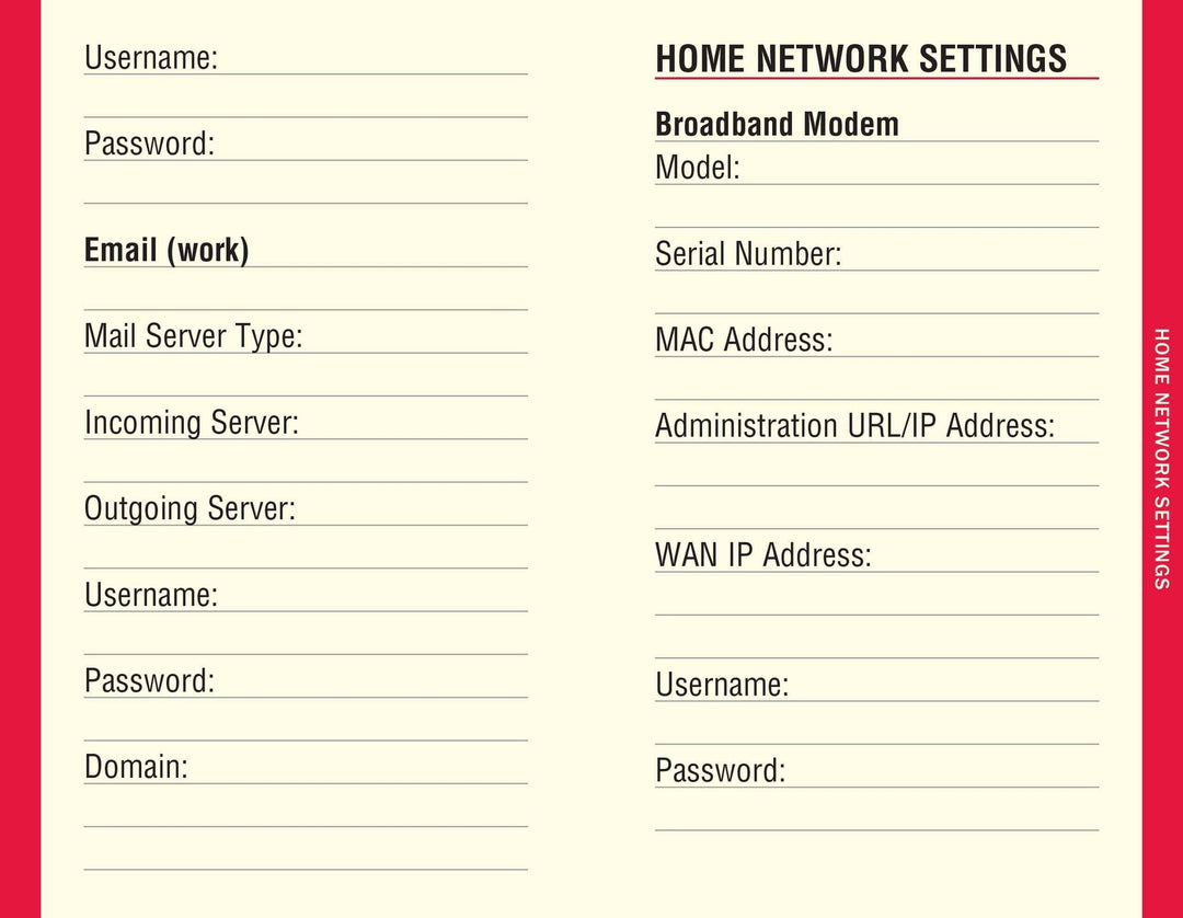 Peter Pauper Press Large Print Black Internet Address &amp; Password Organizer