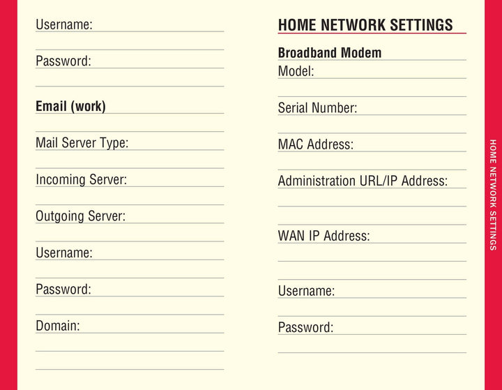 Peter Pauper Press Large Print Black Internet Address &amp; Password Organizer