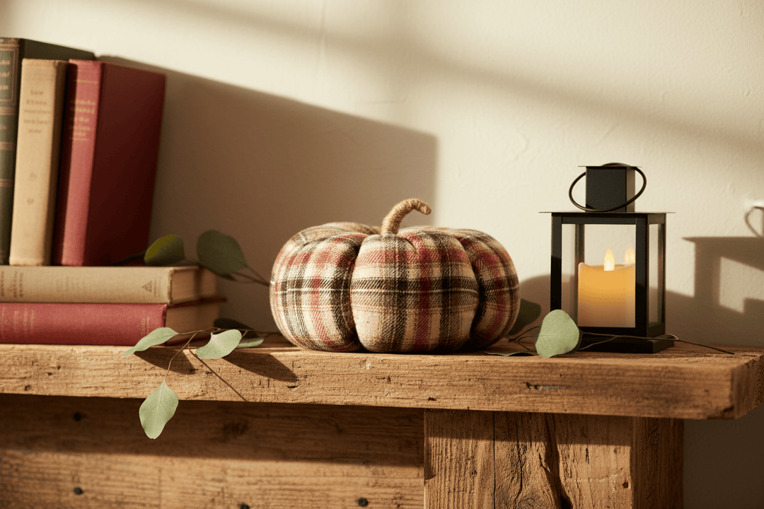 Collins Painting &amp; Design Home Decor - Seasonal Large Sienna Plaid Pumpkin