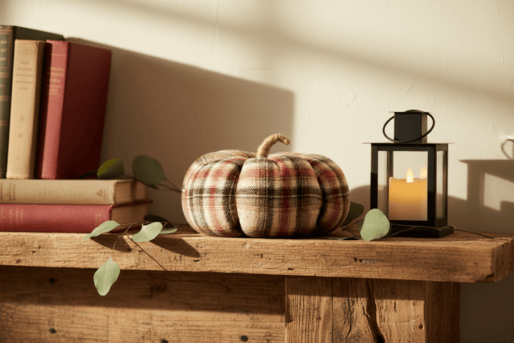 Collins Painting &amp; Design Home Decor - Seasonal Large Sienna Plaid Pumpkin